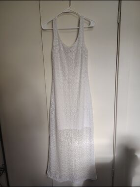 Apt. 9 White Textured Sleeveless Maxi Dress
